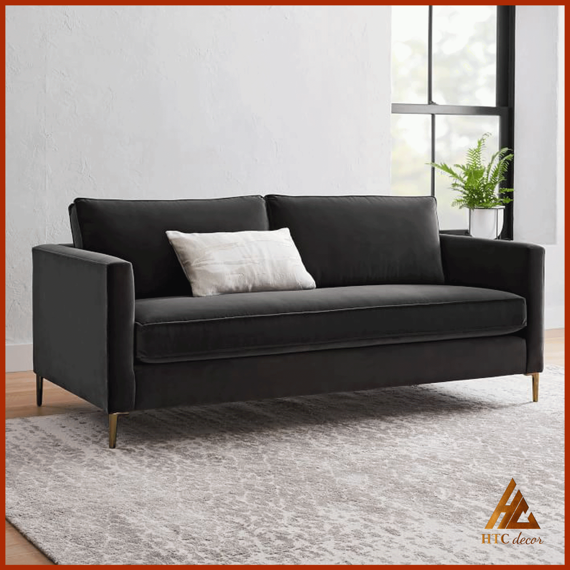 Ghế Sofa Băng Harris Vải Nhung